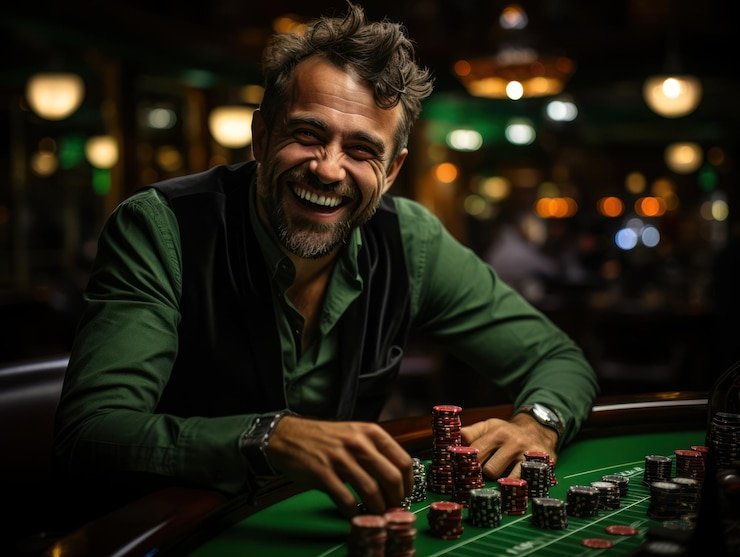 Dealer action on blackjack table with live card dealing visible